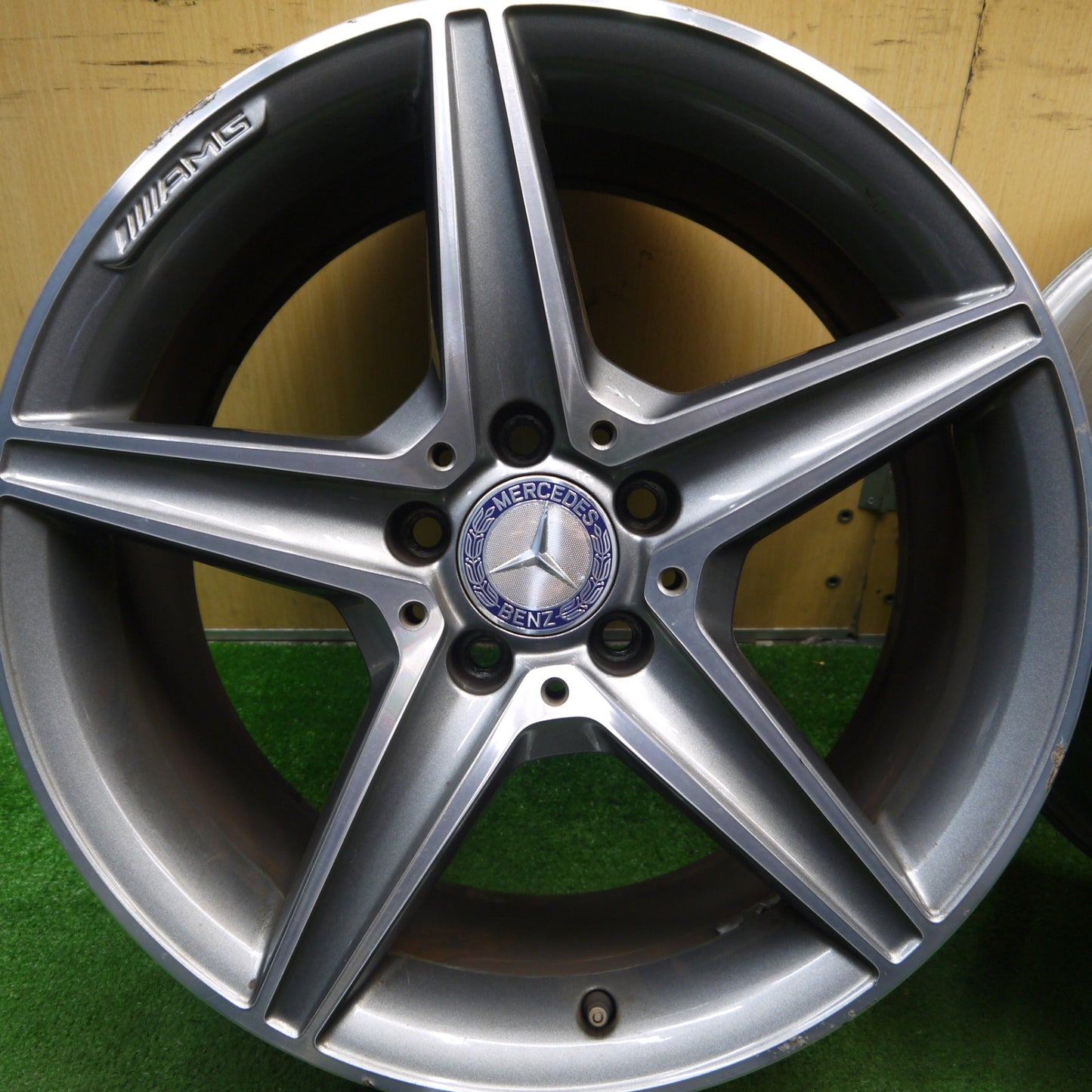 4本価格★ベンツ Cクラス W205 純正 AMG ホイール 18インチ 18×7.5J 18×8.5J PCD112/5H★5061704Hホ
