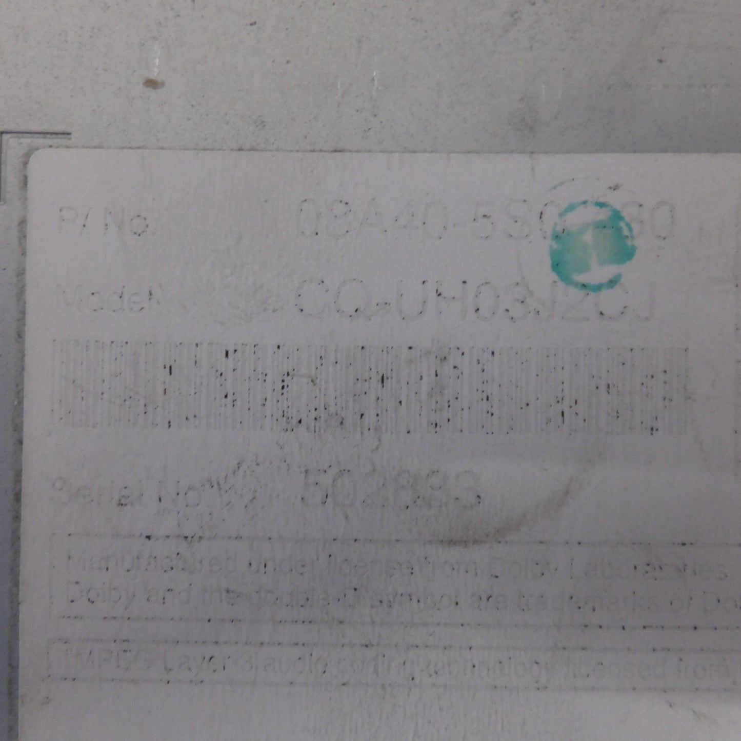 [送料無料] 現状品★パナソニック製 ホンダ 純正 ベーシックインターナビ Gathers VXM-145VSi 08A40-5S0-430(25)★