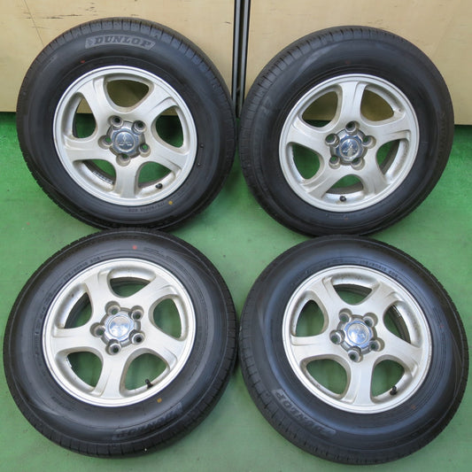 バリ溝！24年！9.5分★三菱 パジェロミニ 純正 175/80R15 ダンロップ グラントレック PT5 15インチ PCD114.3/5H★5070702イノ