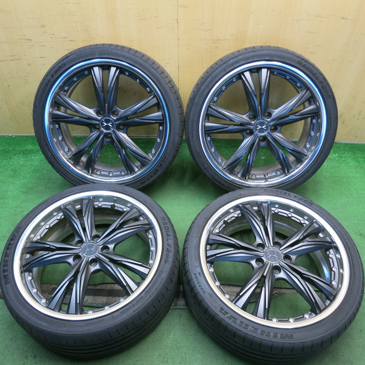 バリ溝！25年！9分◎MAVERICK 605S-R 245/35R20 ミネルバ ラジアル F205 マーベリック 20インチ PCD114.3/5H◎6090601HAノ