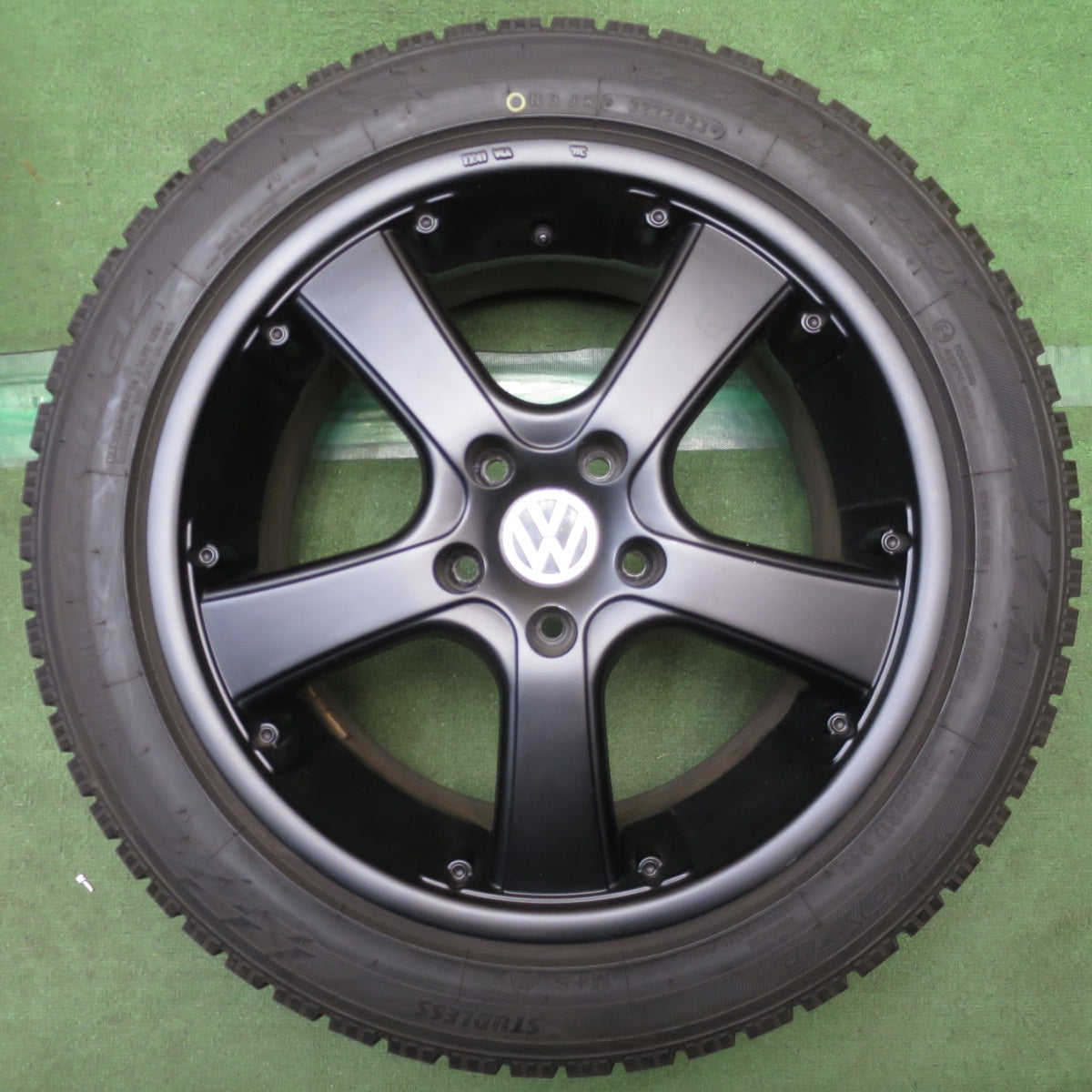 バリ溝！23年！9.5分◎ワーゲン 等 225/50R17 スタッドレス トーヨー オブザーブ ガリット GIZ 社外 アルミ 17インチ PCD112/5H◎6101208NJス