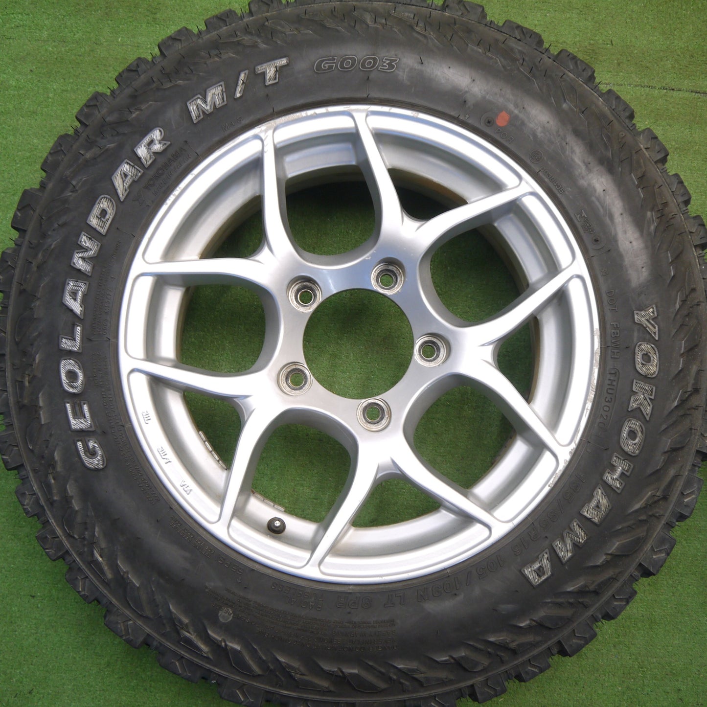4本価格★185/85R16 105/103N 8PR ヨコハマ ジオランダー M/T G003 社外 アルミ ホイール 16インチ PCD139.7/5H★6040301Hノ