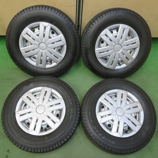 バリ溝！25年！キレイ！9.5分★ダイハツ アトレー ハイゼットカーゴ 等 純正 スチール 145/80R12 80/78N スタッドレス ブリヂストン ブリザック VL10 12インチ PCD100/4H★6050805イス