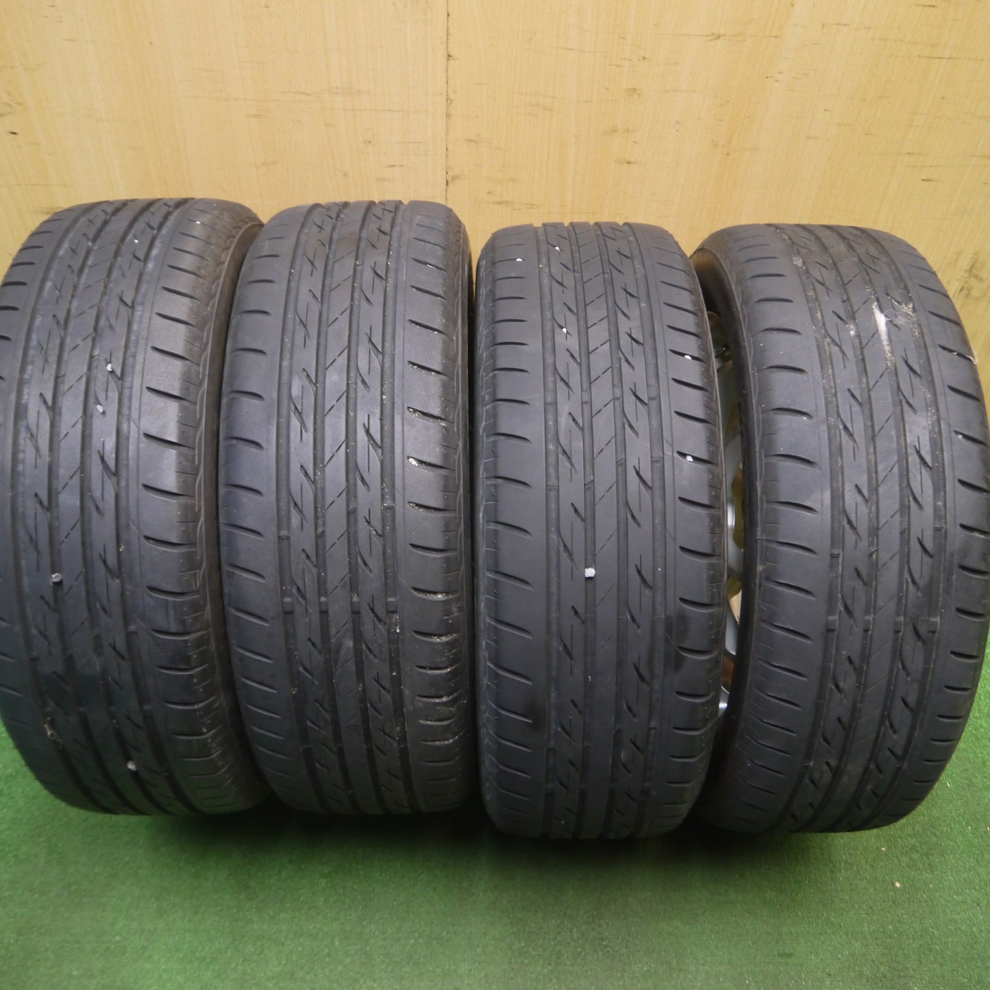 [送料無料] バリ溝！9分★185/55R15 ブリヂストン ネクストリー エコピア ECO FORME エコフォルム 15インチ PCD100/4H★5012703Hノ