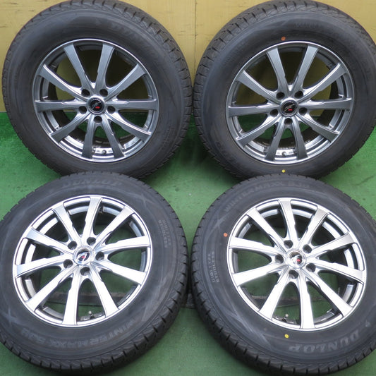 バリ溝！21年！キレイ！9.5分★スタッドレス 225/65R17 ダンロップ ウインターマックス SJ8 Fang ファング 17インチ PCD114.3/5H★5091903NJス