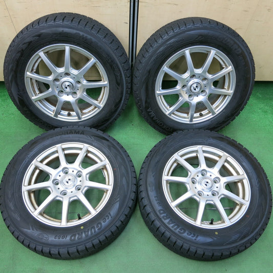 [送料無料] バリ溝！21年！9.5分★スタッドレス 195/65R15 ヨコハマ アイスガード iG53 GMach 15インチ PCD114.3/5H★4092606SYス