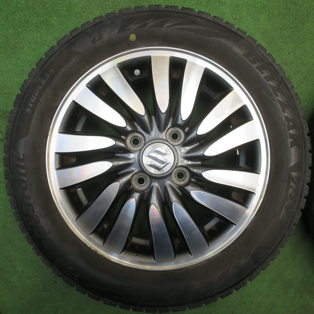 4本価格！22年★スズキ ソリオ 純正 155/65R14 スタッドレス ブリヂストン ブリザック VRX2 14インチ PCD100/4H★6041303NJス