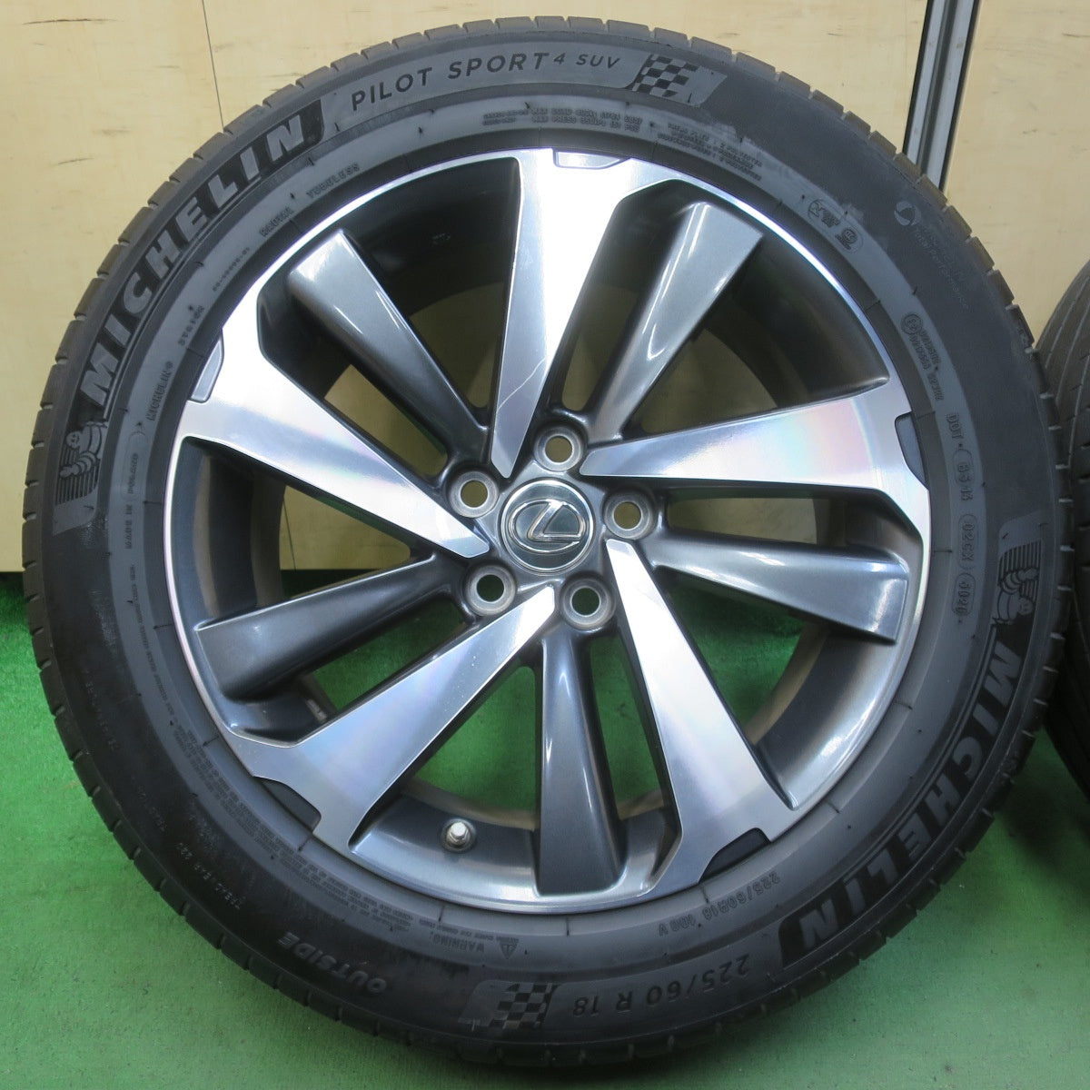 空気圧センサー付き★レクサス NX バージョンL 純正 225/60R18 ミシュラン パイロットスポーツ4 SUV 18インチ PCD114.3/5H★5081602イノ