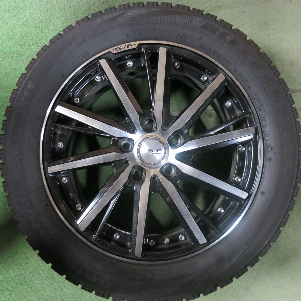 4本価格★S/F STEINER 215/55R17 スタッドレス ブリヂストン ブリザック VRX 17インチ シュタイナー PCD114.3/5H★5091803SKス