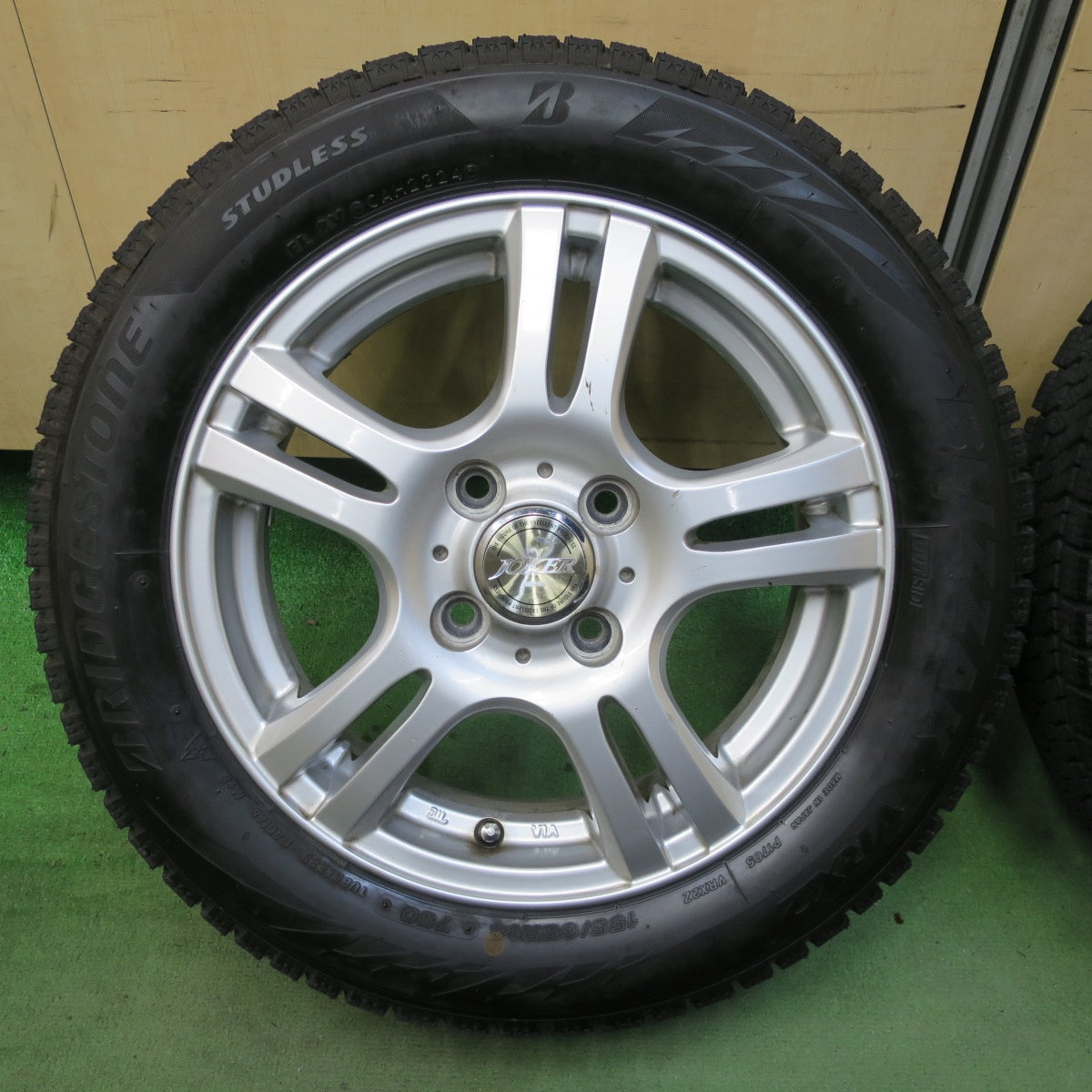 バリ溝！24年！9分★スタッドレス 155/65R14 ブリヂストン ブリザック VRX2 JOKER ジョーカー 14インチ PCD100/4H★5111204TTス