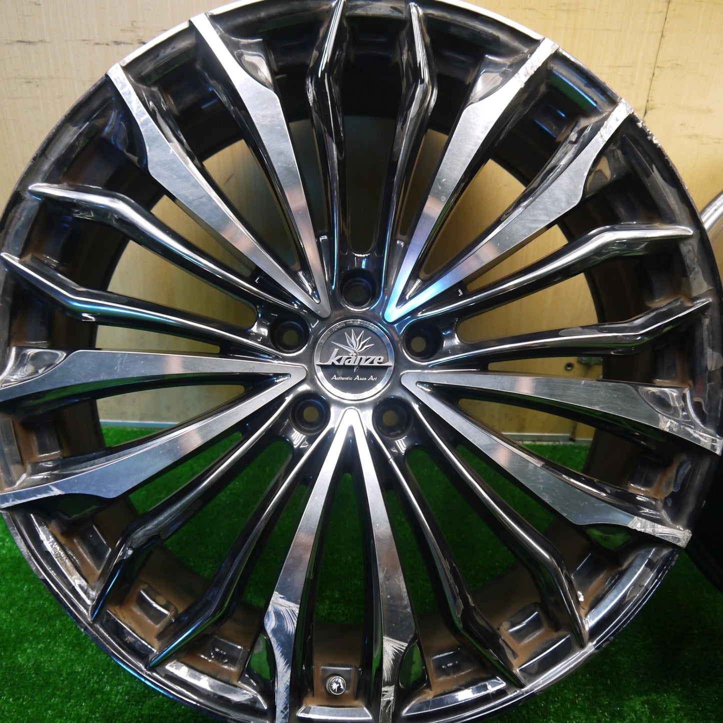 4本価格★Kranze Felsen 358EVO weds 21インチ ホイール 21×8.5J クレンツェ フェルゼン 358 エボ PCD114.3/5H 現状品★5100805Hホ