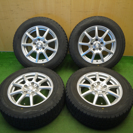バリ溝！キレイ！9分★スタッドレス 195/65R15 ダンロップ ウインターマックス WM02 ravrion ラブリオン 15インチ PCD114.3/5H★6030402Hス