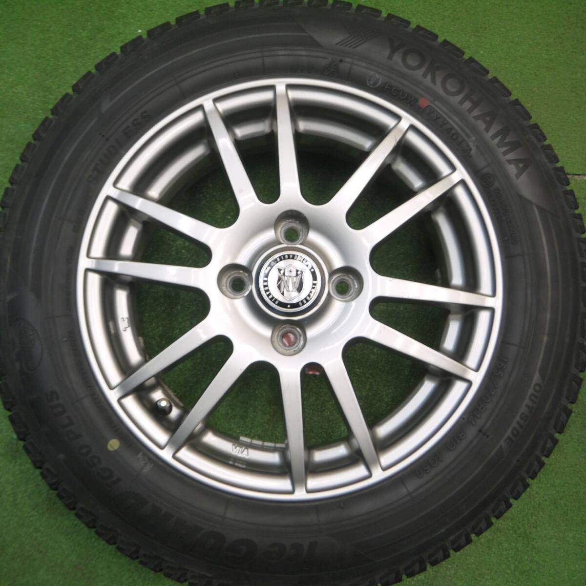 バリ溝！8.5分★スタッドレス 165/70R14 ヨコハマ アイスガード iG50 プラス NIRVANA NV ニルバーナ 14インチ PCD100/4H★4122406Hス