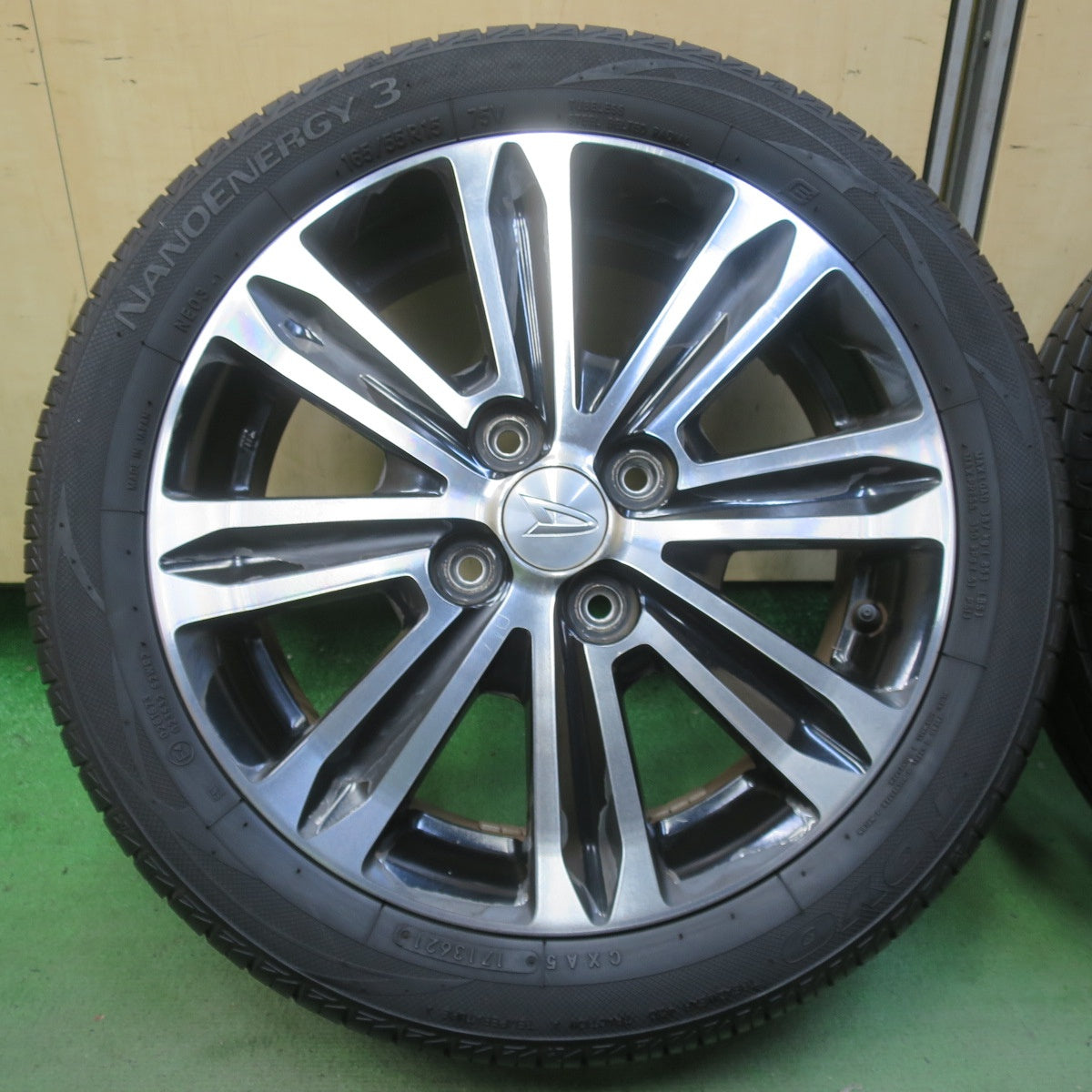 バリ溝！9分◎ダイハツ タント カスタム 純正 165/55R15 トーヨー ナノエナジー3 15インチ PCD100/4H◎6092304イノ