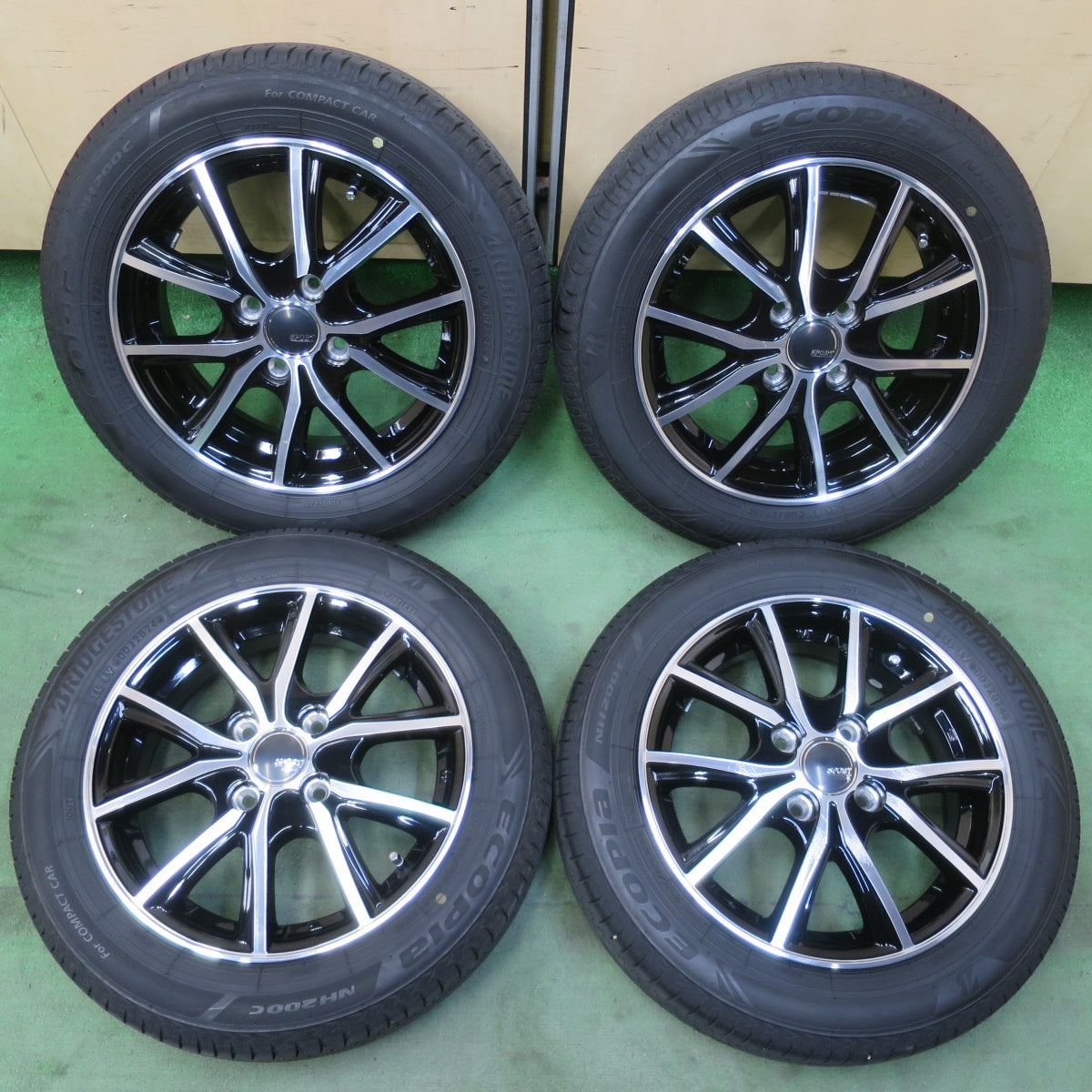 バリ溝！24年！8.5分★155/65R14 ブリヂストン エコピア NH200C SPORT KRONE スポルト クローネ 14インチ PCD100/4H★6031211イノ