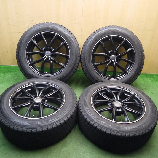 バリ溝！23年！キレイ！9.5分★ポルシェ マカン 等 EUROTECH MP-LINE 235/60R18 スタッドレス ダンロップ ウインターマックス SJ8+ ユーロテック PCD112/5H★5082203Hス