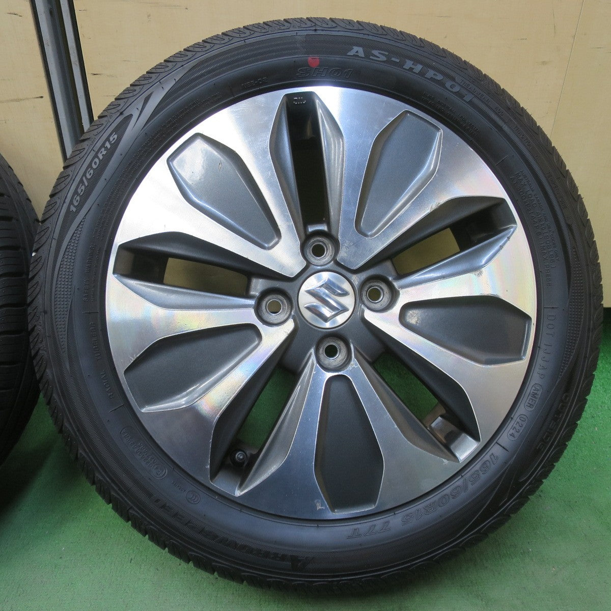 バリ溝！24年！8.5分★スズキ MA15S ソリオ 純正 165/60R15 ARROWSPEED AS-HP01 SH01 15インチ PCD100/4H★6042907イノ
