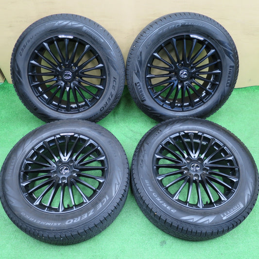 センサー付！バリ溝！23年！キレイ！9.5分★レクサス NX 等 Lehrmeister LF-FORCE 235/60R18 スタッドレス ピレリ アイスゼロ アシンメトリコ レアマイスター 18インチ PCD114.3/5H★6011001NKス