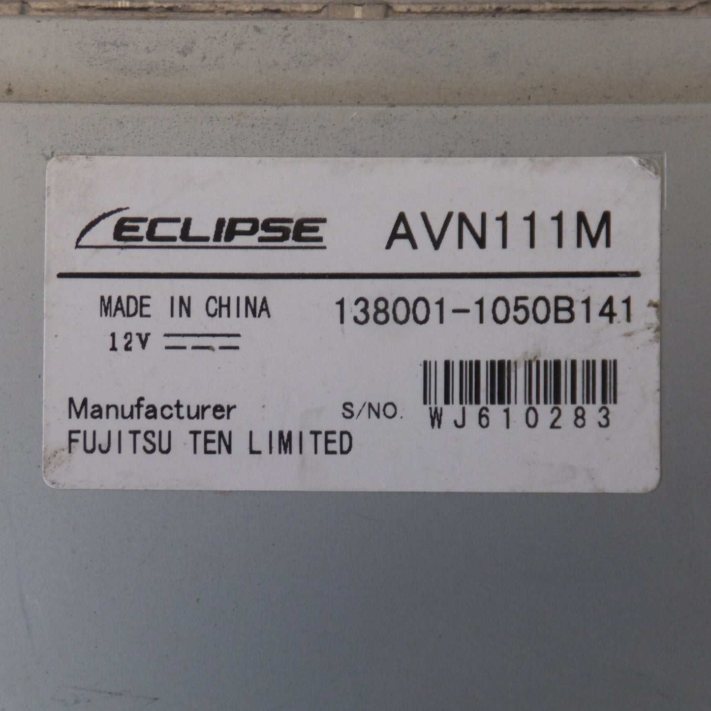 [送料無料] ★富士通テン イクリプス ECLIPSE メモリーナビゲーション AVN111M(63)★