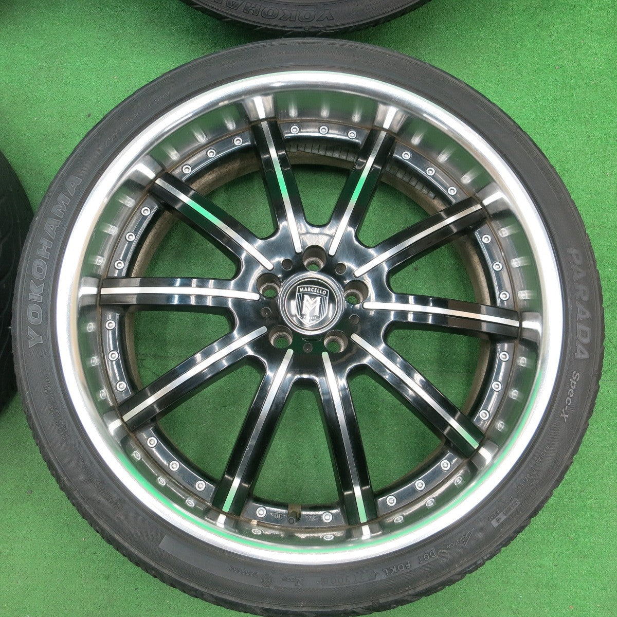 *送料無料* 4本価格★MARCELLO MT-07 255/35R22 ヨコハマ PARADA Spec-X マルセロ 22インチ PCD114.3/5H★4050606ナノ