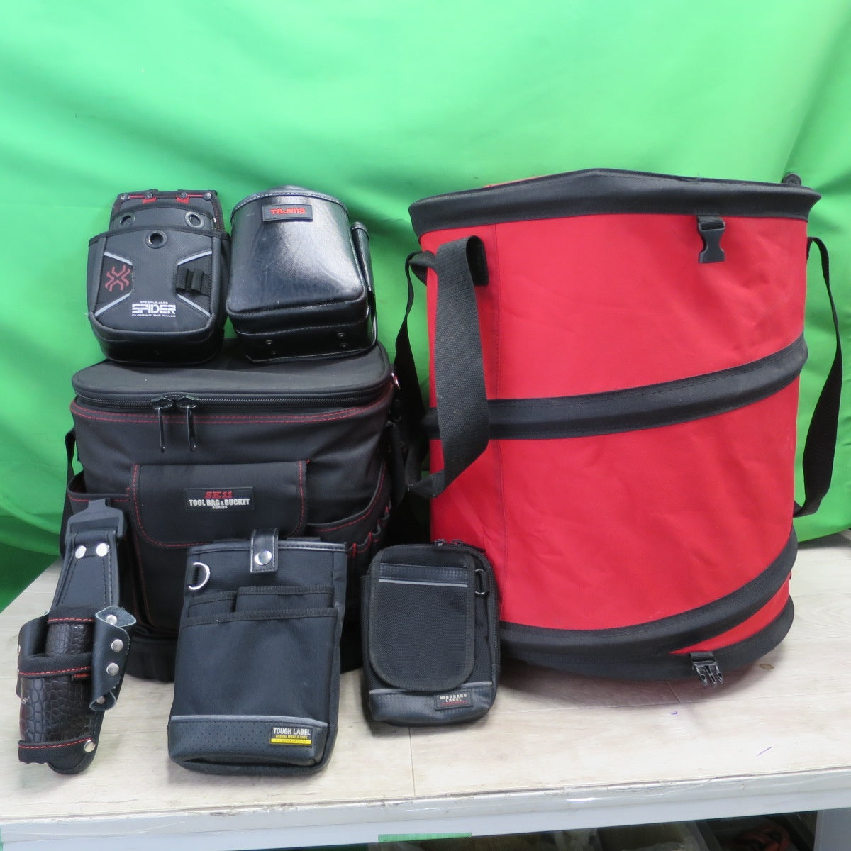 [送料無料] セット！まとめ売り☆SK11 TOOL BAG&BUCKET SERIES バッグ ホルダー セット タジマ SPIDER TOUGH LABEL 等☆