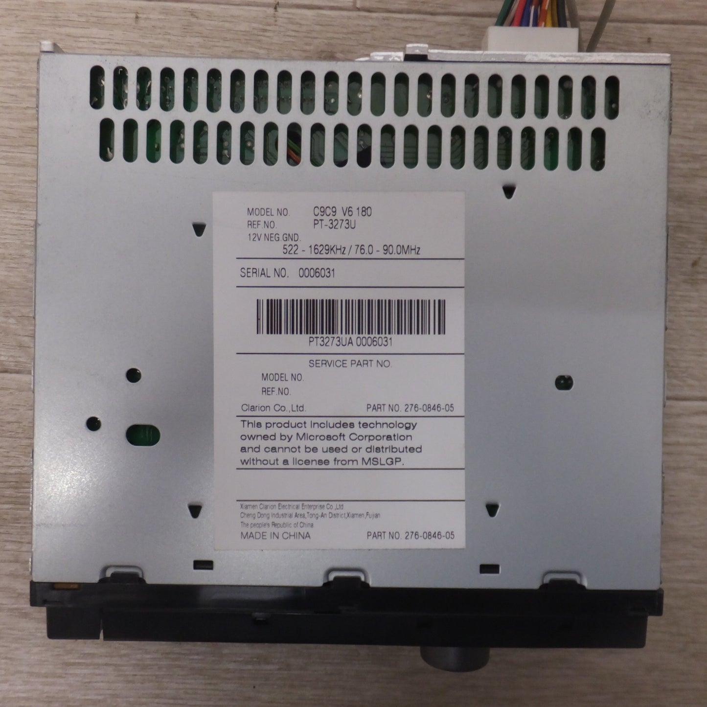 [送料無料] ★クラリオン製 スズキ カーオーディオ CD MP3 WMA レシーバー CZ109　C9C9 V6 180[37]★