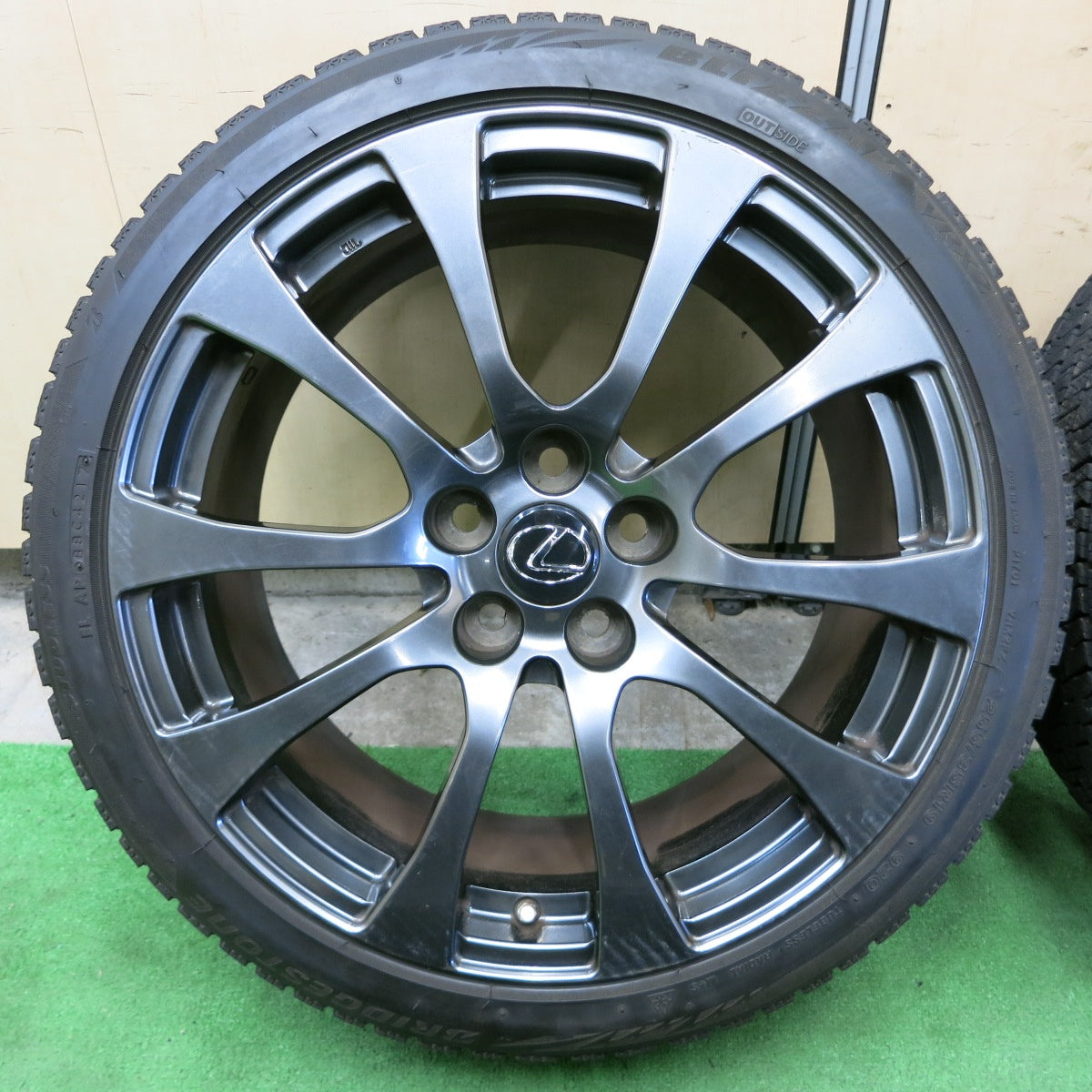 *送料無料* センサー付！バリ溝！9分★レクサス RC-F 純正 BBS 255/35R19 275/35R19 スタッドレス ブリヂストン ブリザック VRX2 19インチ PCD114.3/5H★4082101ナス