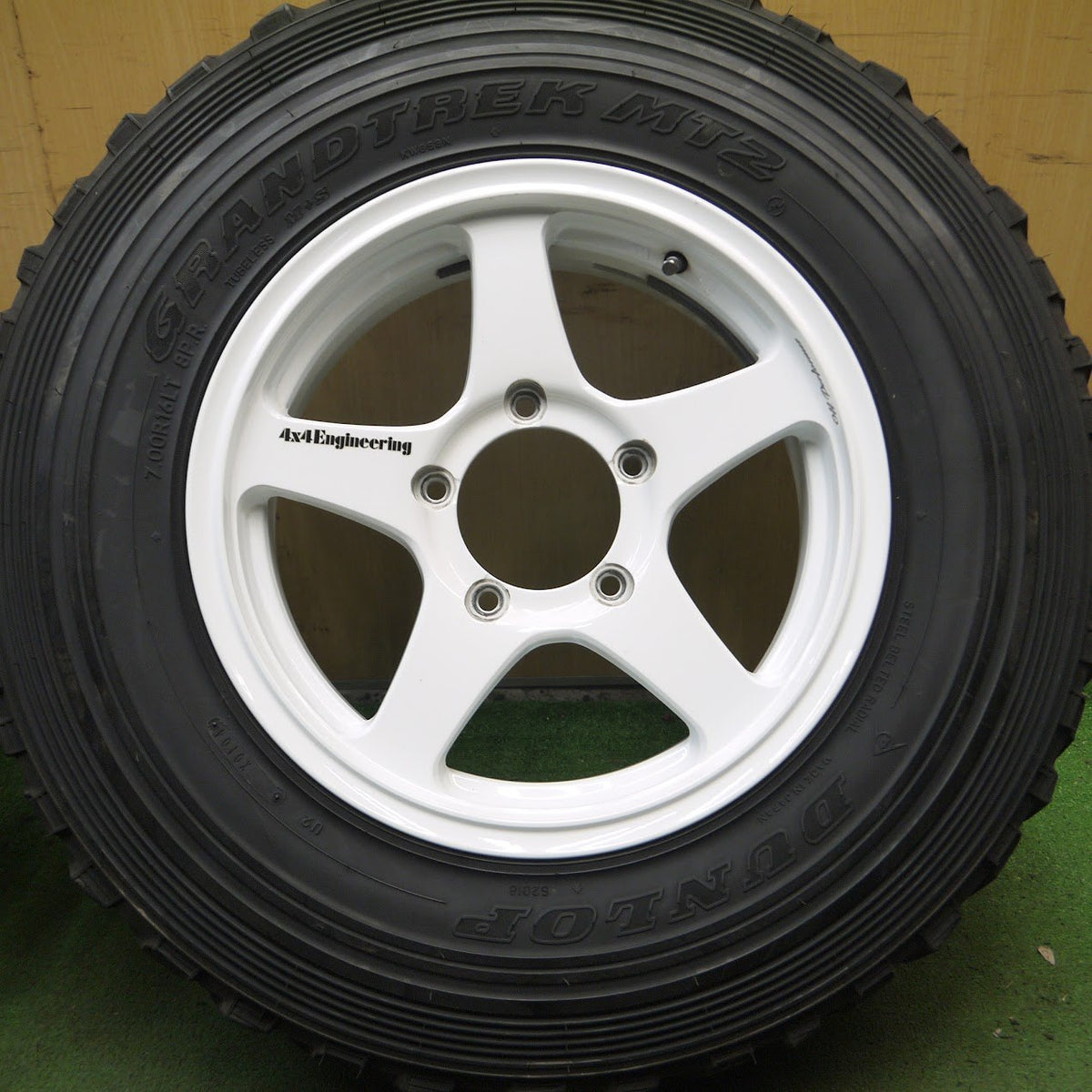 4本価格◎4×4 Engineering 7.00R16LT 8PR ダンロップ グラントレック MT2 4×4エンジニアリング PCD139.7/5H◎4012310Hノ