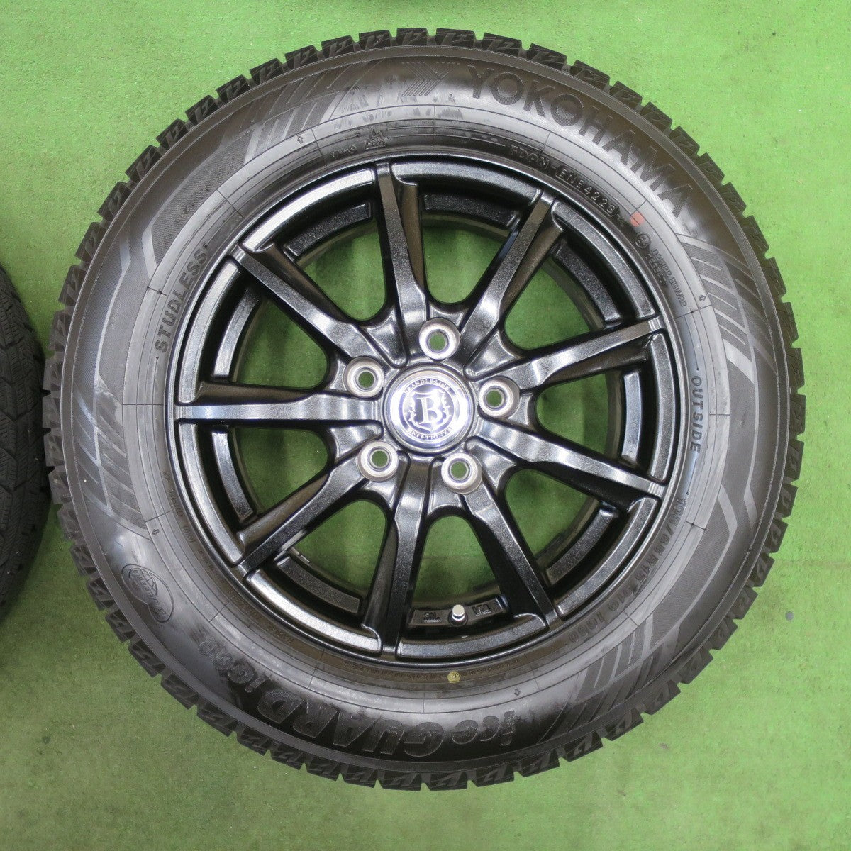 バリ溝！23年！キレイ！9.5分★スタッドレス 195/65R15 ヨコハマ アイスガード iG60 BRANDLE-LINE ブランドル ライン 15インチ PCD114.3/5H★6021404TTス