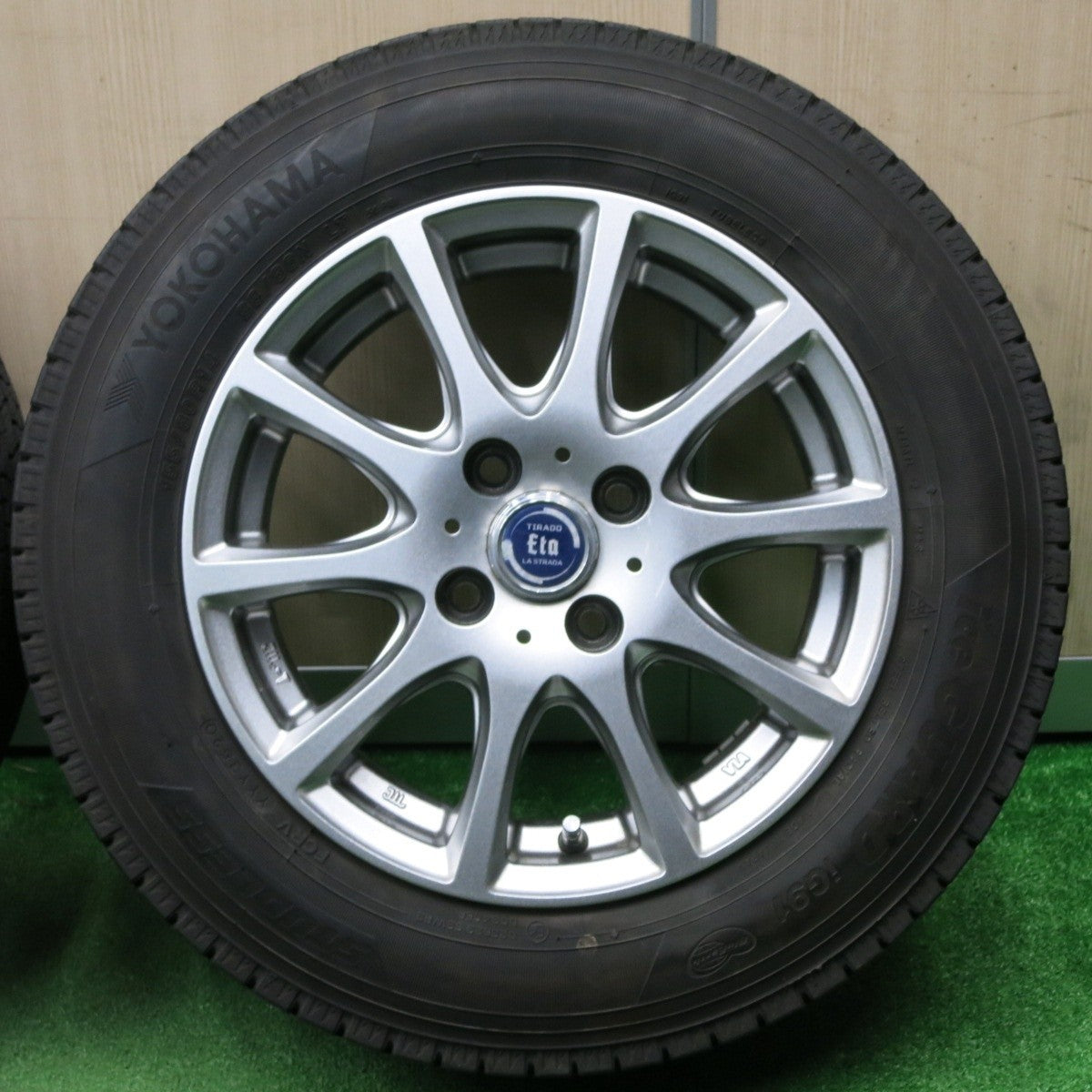 バリ溝！20年！キレイ！8.5分★スタッドレス 155/80R14 88/86N ヨコハマ アイスガード iG91 TIRADO Eta LA STRADA ティラード 14インチ PCD100/4H★4121105NJス