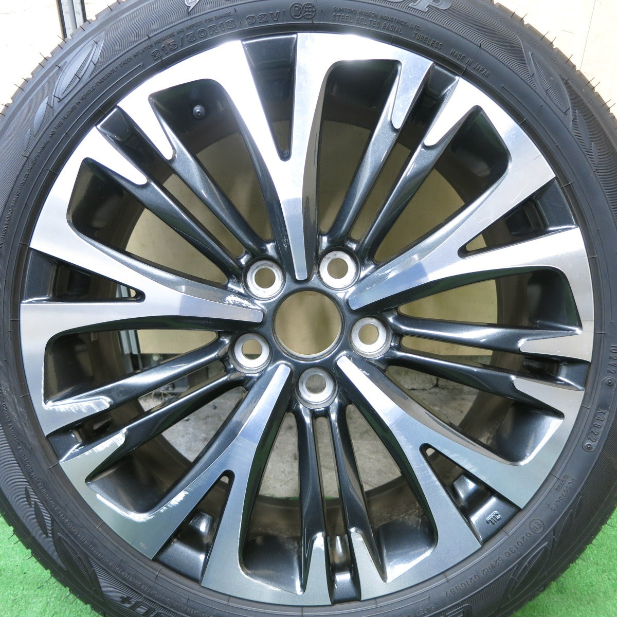 バリ溝！22年！9分！1本★トヨタ ヤリスクロス Zグレード 純正 215/50R18 ダンロップ エナセーブ EC300+ 18インチ PCD114.3/5H★5072601ナノ