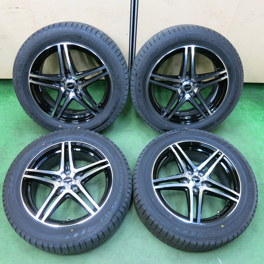 [送料無料] バリ溝！21年！キレイ！ほぼ10分★スタッドレス 225/55R18 ダンロップ ウインターマックス03 Lofida XH5 ロフィーダ 18インチ PCD114.3/5H★4121807SYス