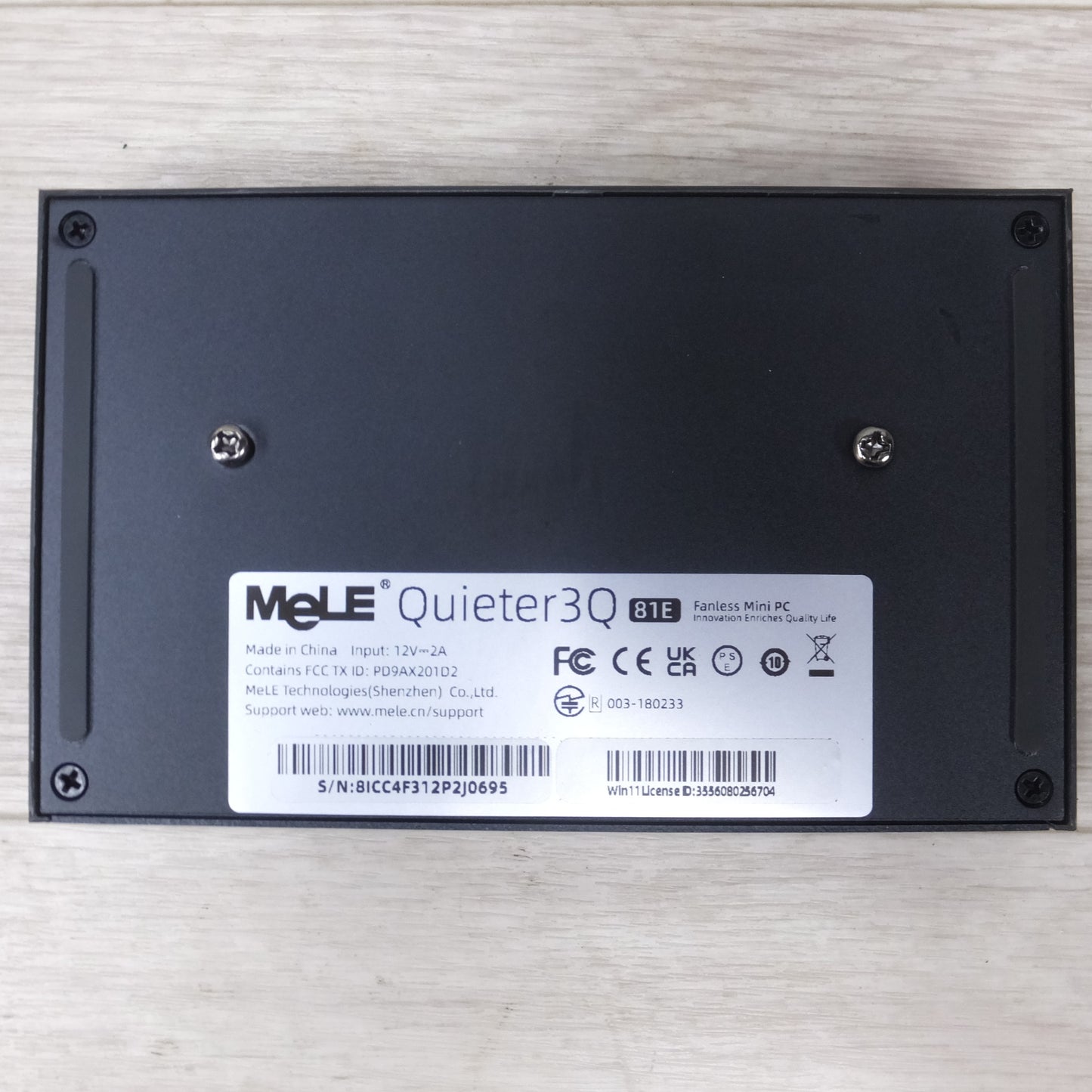 [送料無料] ◆MeLE ファンレス ミニ PC Quieter 3Q 81E N5105 Intel RAM 8GB HDD 128GB Win11 Pro 64bit 電源アダプター 付き (2)◆