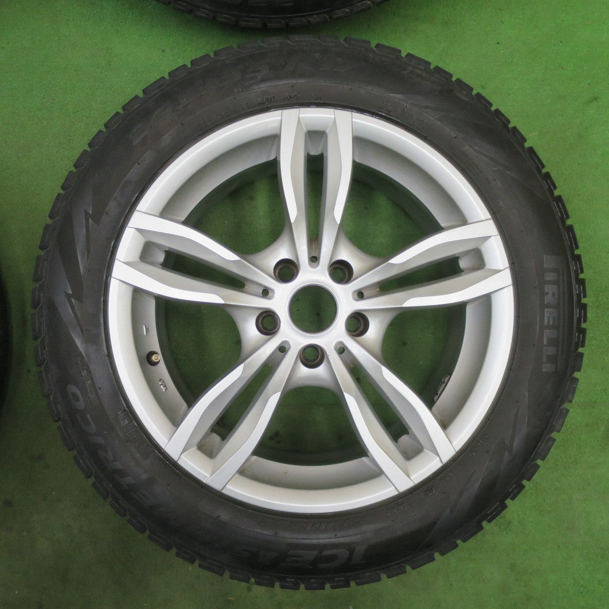 キレイ★BMW ベンツ 等 MAK LUFT 225/55R17 スタッドレス ピレリ アイスアシンメトリコ 17インチ ルフト PCD112/5H★6022111TTス