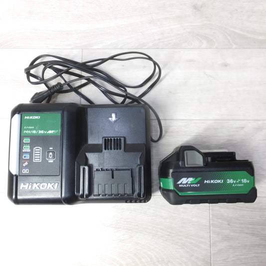 [送料無料] キレイ◆HiKOKI ハイコーキ リチウムイオン蓄電池 BSL36A18X DC36V/18V バッテリー 充電器 UC18YDL2 セット◆