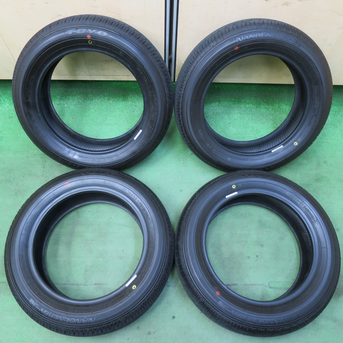 新車外し！25年★155/65R14 トーヨー ナノエナジー3B タイヤ 14インチ ムーブ タント ワゴンR N-BOX スペーシア デイズ ウェイク 等★5070302イノタ