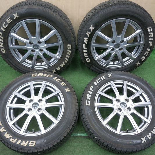 バリ溝 21年 綺麗 約10分★スタッドレス 195/65R16 グリップマックスGRIPICEX ホワイトレター STRANGER PCD100/4H★4051001NJス