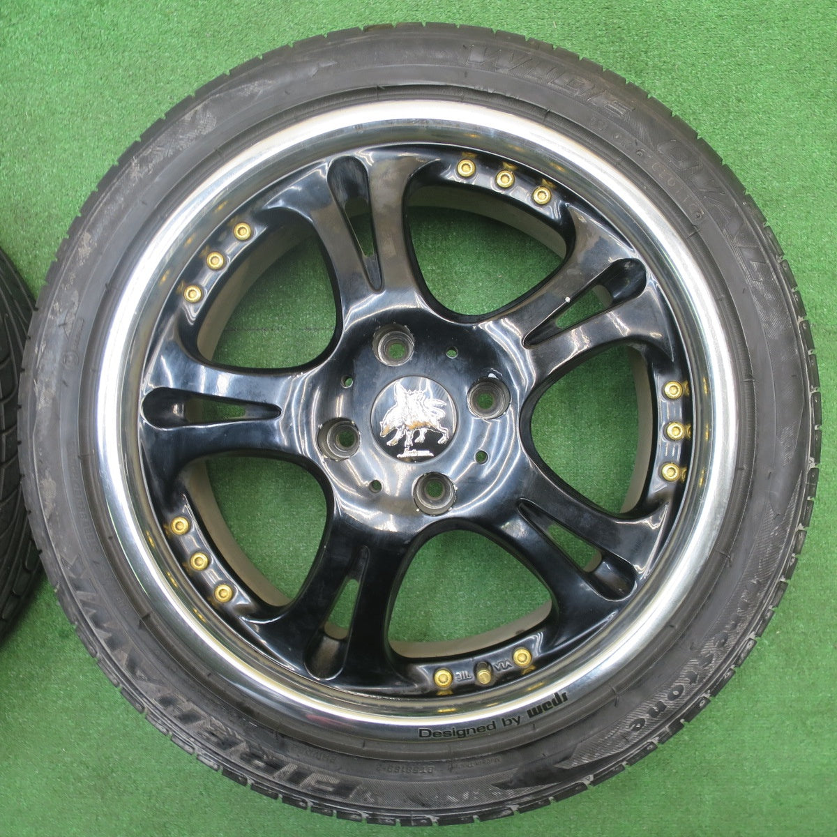 バリ溝！9分★Kranze Cerberus 215/45R17 ファイアストン ファイアホーク ワイドオーバル クレンツェ ケルベロス 17インチ PCD114.3/4H★5111906NJノ