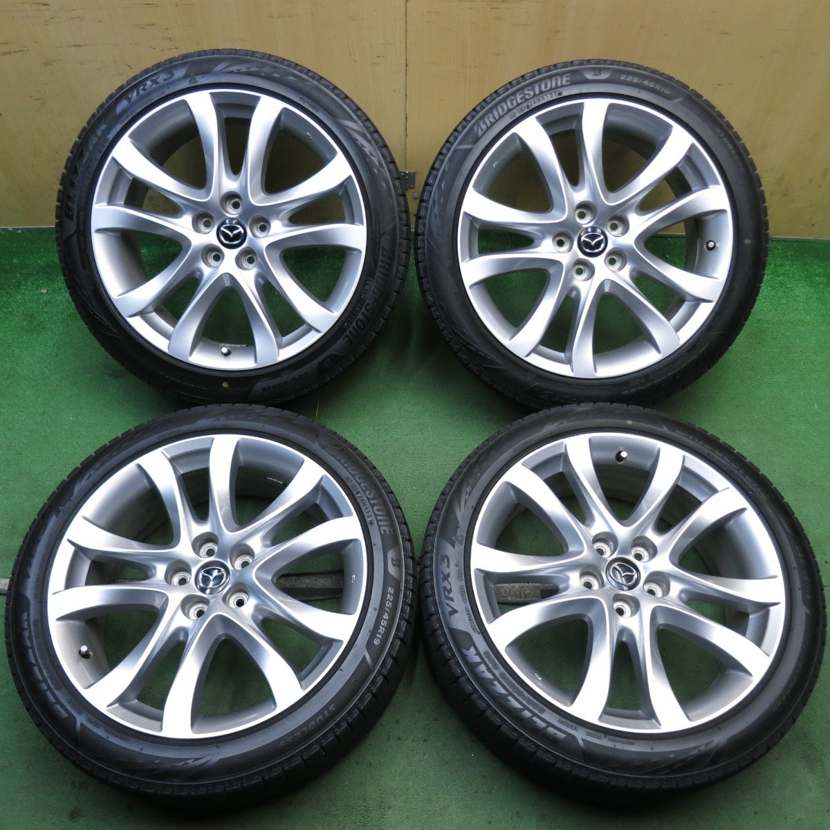4本価格◎マツダ GJ系 アテンザ 純正 225/45R19 スタッドレス ブリヂストン ブリザック VRX3 19インチ PCD114.3/5H◎6083102KKス