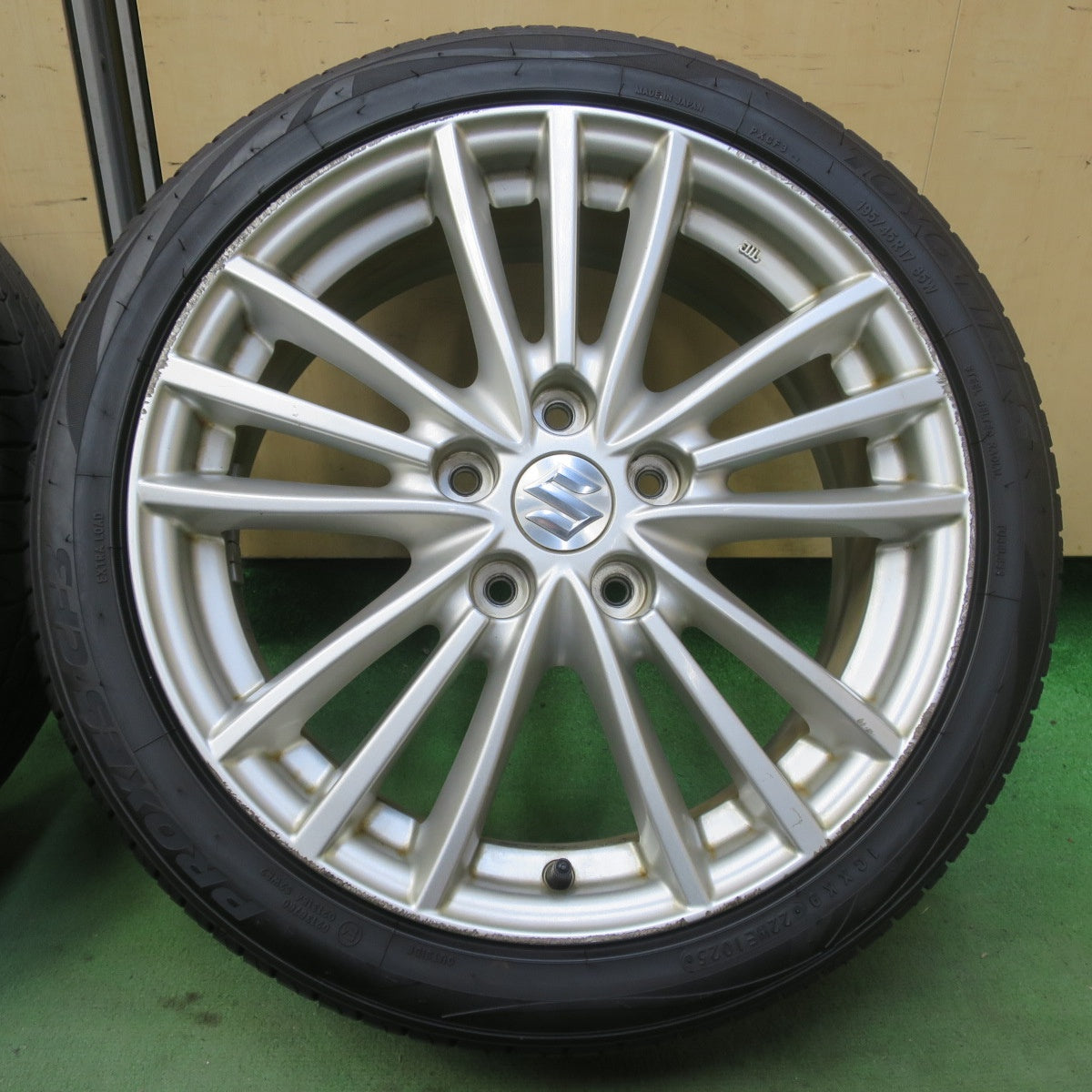 バリ溝！25年！9.5分◎スズキ ZC32S スイフト スポーツ 純正 195/45R17 トーヨー プロクセス CF3 17インチ PCD114.3/5H◎6081906イノ