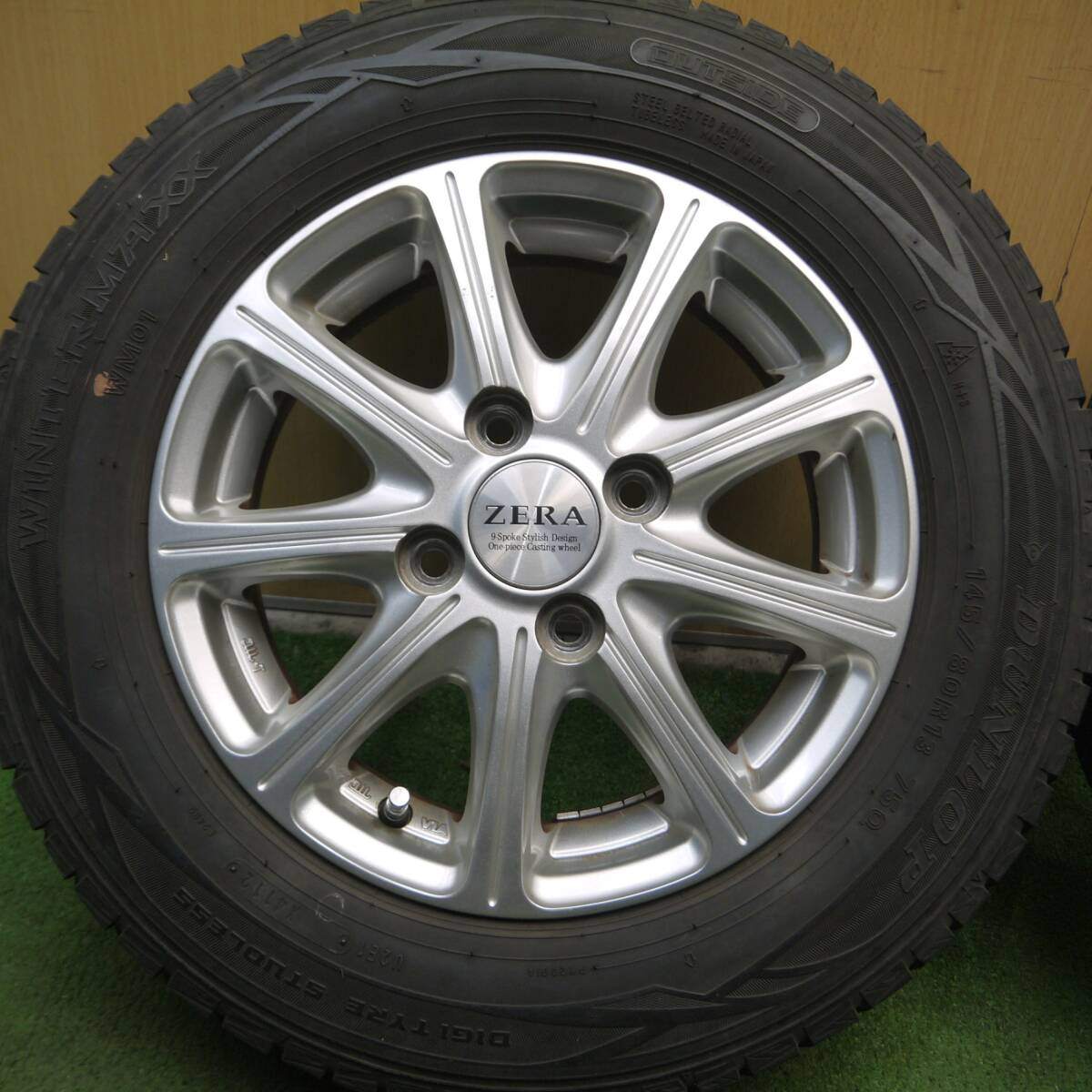 4本価格★スタッドレス 145/80R13 ダンロップ ウインターマックス WM01 ZERA 13インチ PCD100/4H★4040207Hス