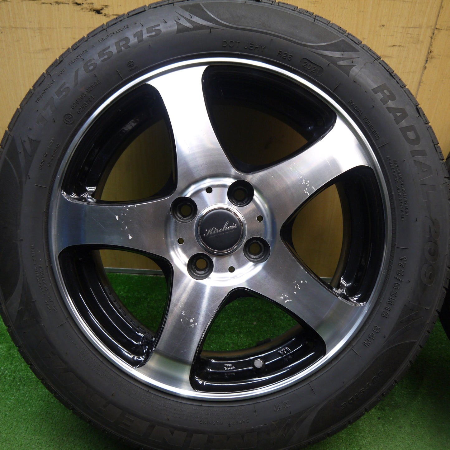 キレイ！21年★175/65R15 ミネルバ RADIAL 209 Kircheis キルヒアイス 15インチ PCD100/4H★5072804Hノ