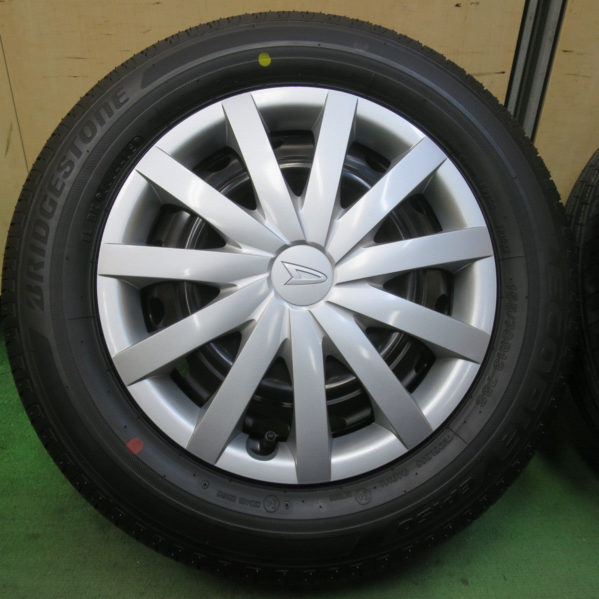 新車外し！25年★ダイハツ ミライース 純正 スチール 155/70R13 ブリヂストン エコピア EP150 13インチ PCD100/4H★6040409イノ
