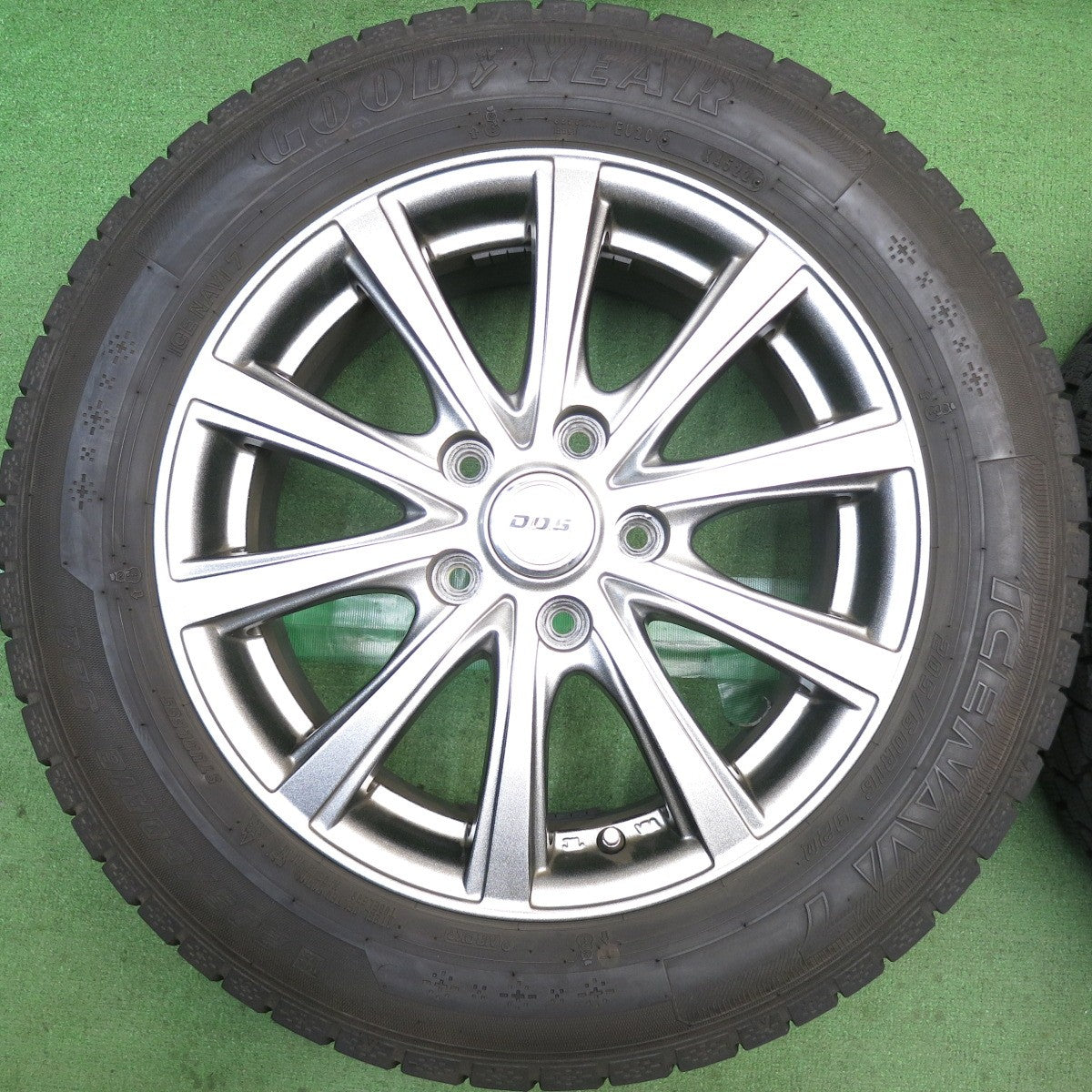 バリ溝！22年！キレイ！9.5分◎スタッドレス 205/60R16 グッドイヤー アイスナビ7 D.O.S. DOS 社外 アルミ 16インチ PCD114.3/5H◎6091206HAス