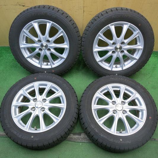 バリ溝！24年！キレイ！9.5分以上★スタッドレス 185/60R15 オートバックス ノーストレック N5 Exceeder エクシーダー 15インチ PCD100/4H★5070603HAス