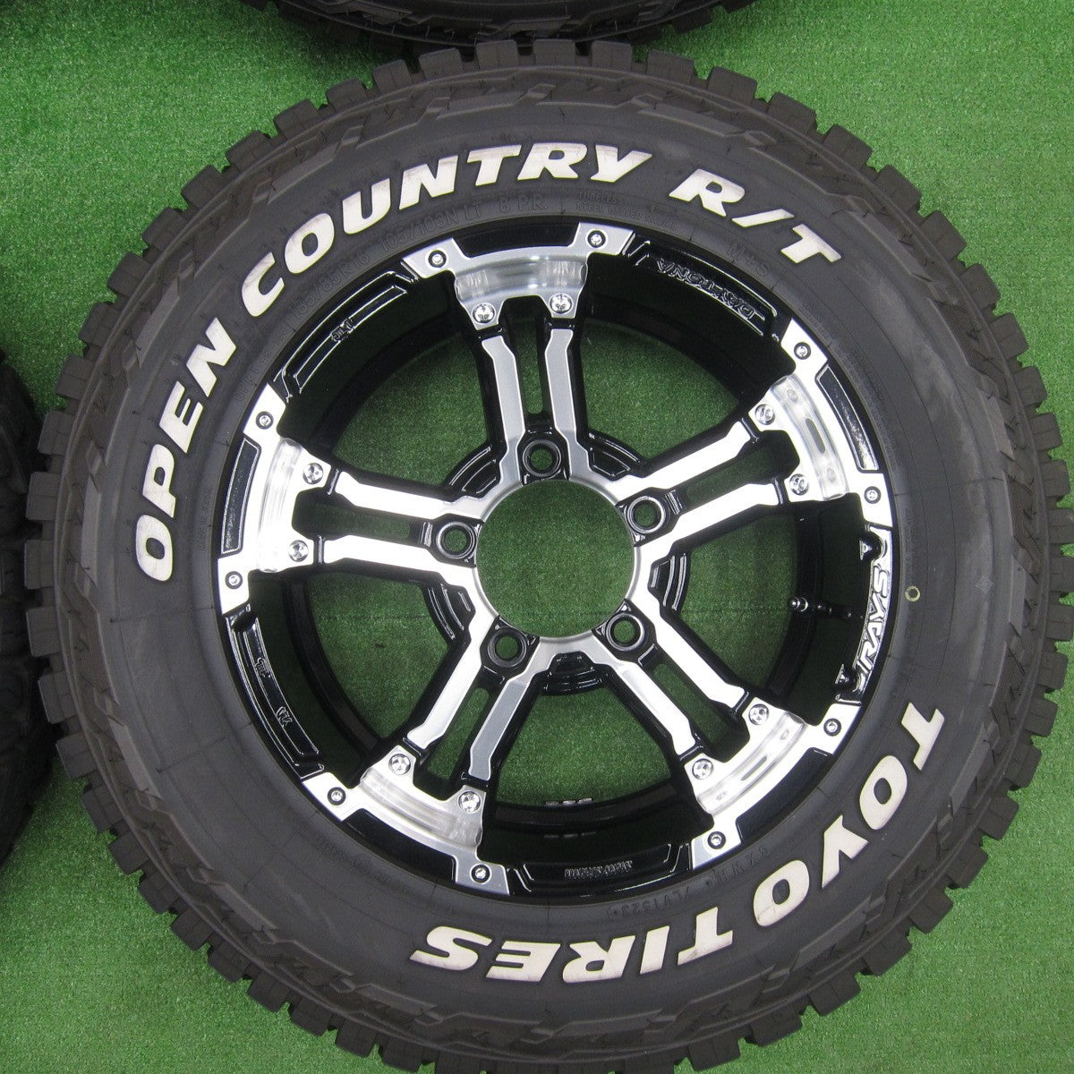 [送料無料] バリ溝！23年！キレイ！9.5分★RAYS DAYTONA FDX-J 185/85R16 トーヨー オープンカントリー R/T ホワイトレター レイズ デイトナ 16インチ PCD139.7/5H★4111803TNノ