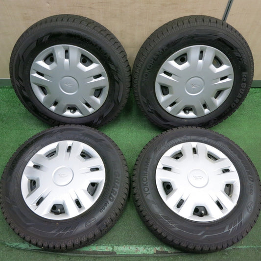 *送料無料* 超バリ溝！ほぼ10分★ダイハツ ムーヴ 純正 スチール 145/80R13 スタッドレス ヨコハマ アイスガード iG60 13インチ PCD100/4H★4051701HAス