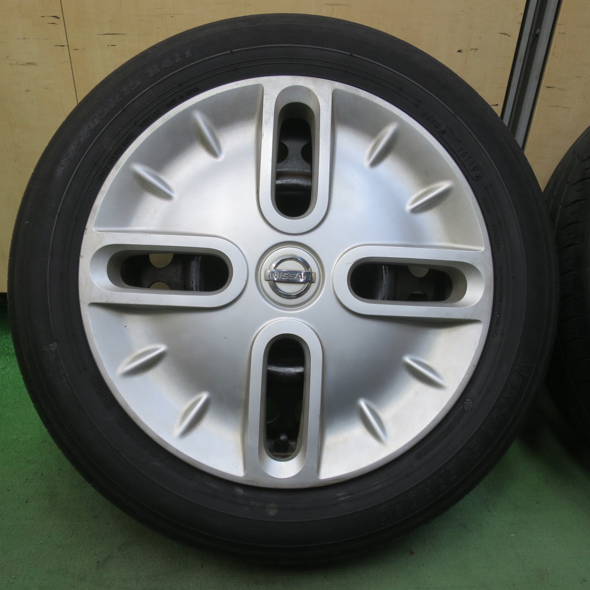 4本価格★日産 キューブ 純正 スチール 175/65R15 オートバックス Maxrun EVERROAD 15インチ PCD100/4H★6042604IMノ