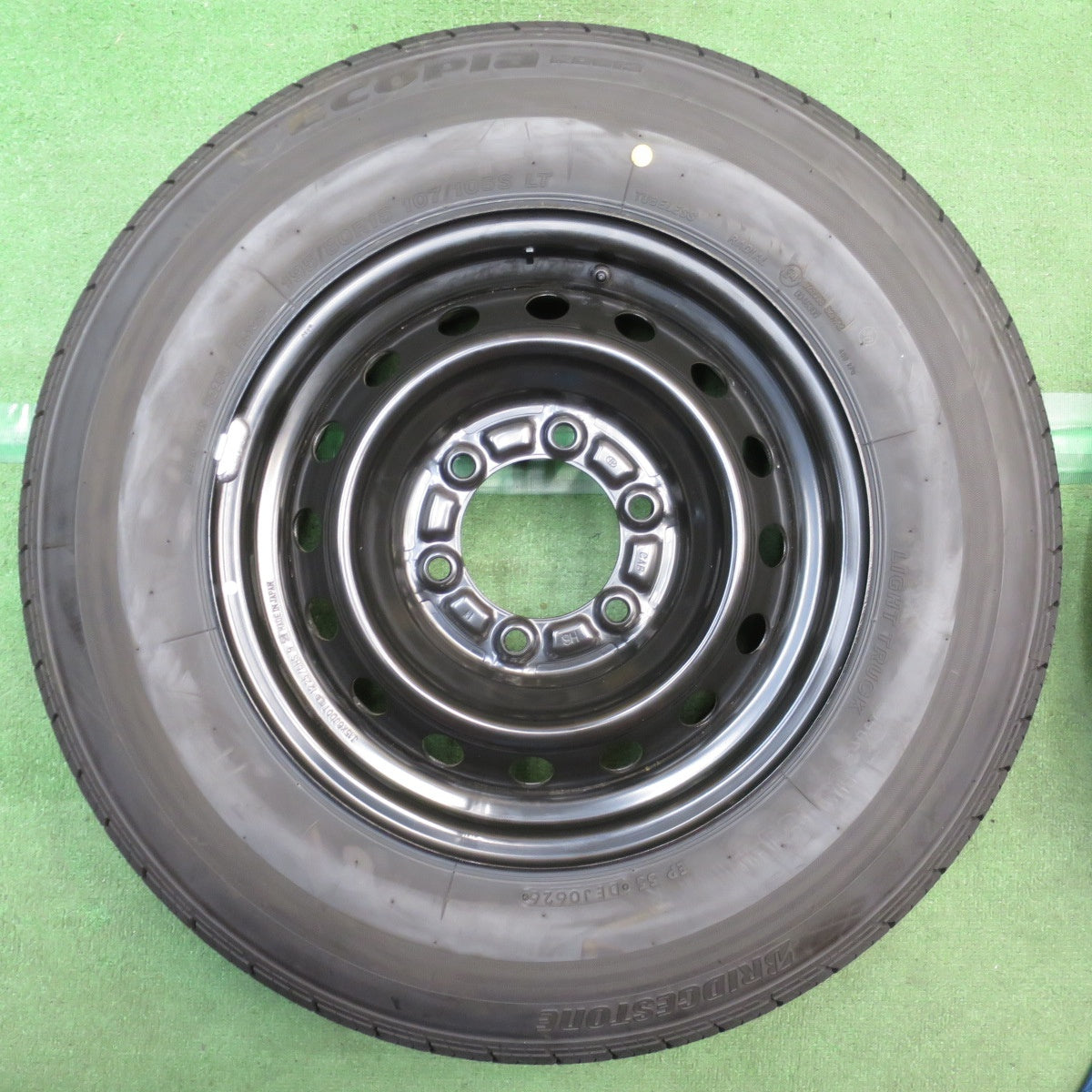 新車外し！26年◎トヨタ ハイエース 純正 スチール 195/80R15 107/105S ブリヂストン エコピア RD613 15インチ PCD139.7/6H◎6091914NJノ
