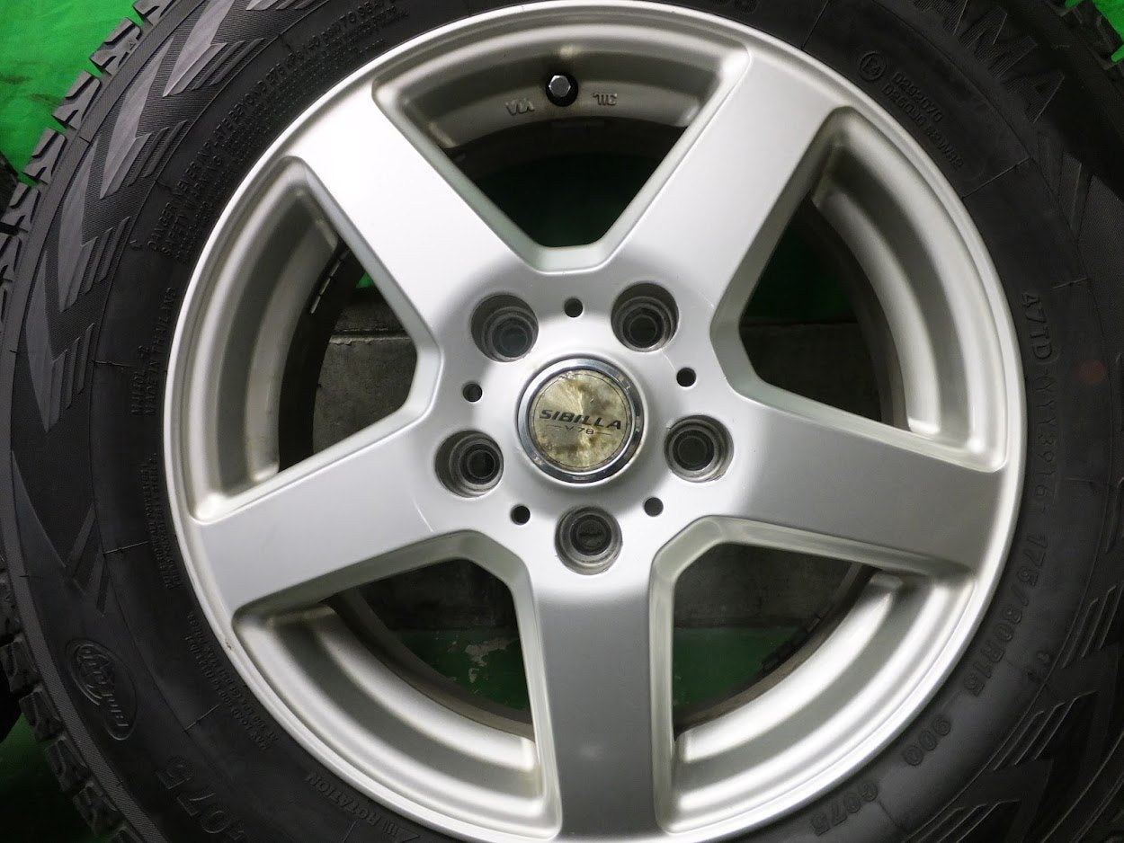 [送料無料] 4本価格★スタッドレス 175/80R15 ヨコハマ アイスガード G075 SIBILLA V-78 シビラ 15インチ★9112513ヒス
